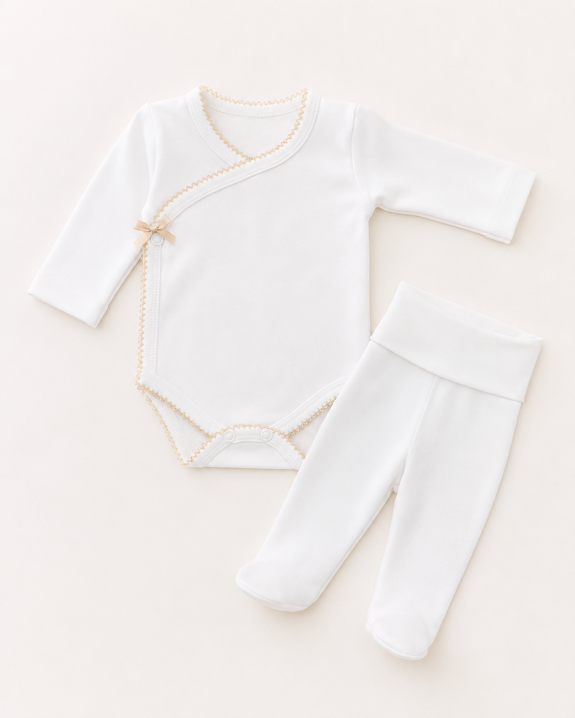 Conjunto Interior de Recém-Nascido 100% Algodão — Personalizável