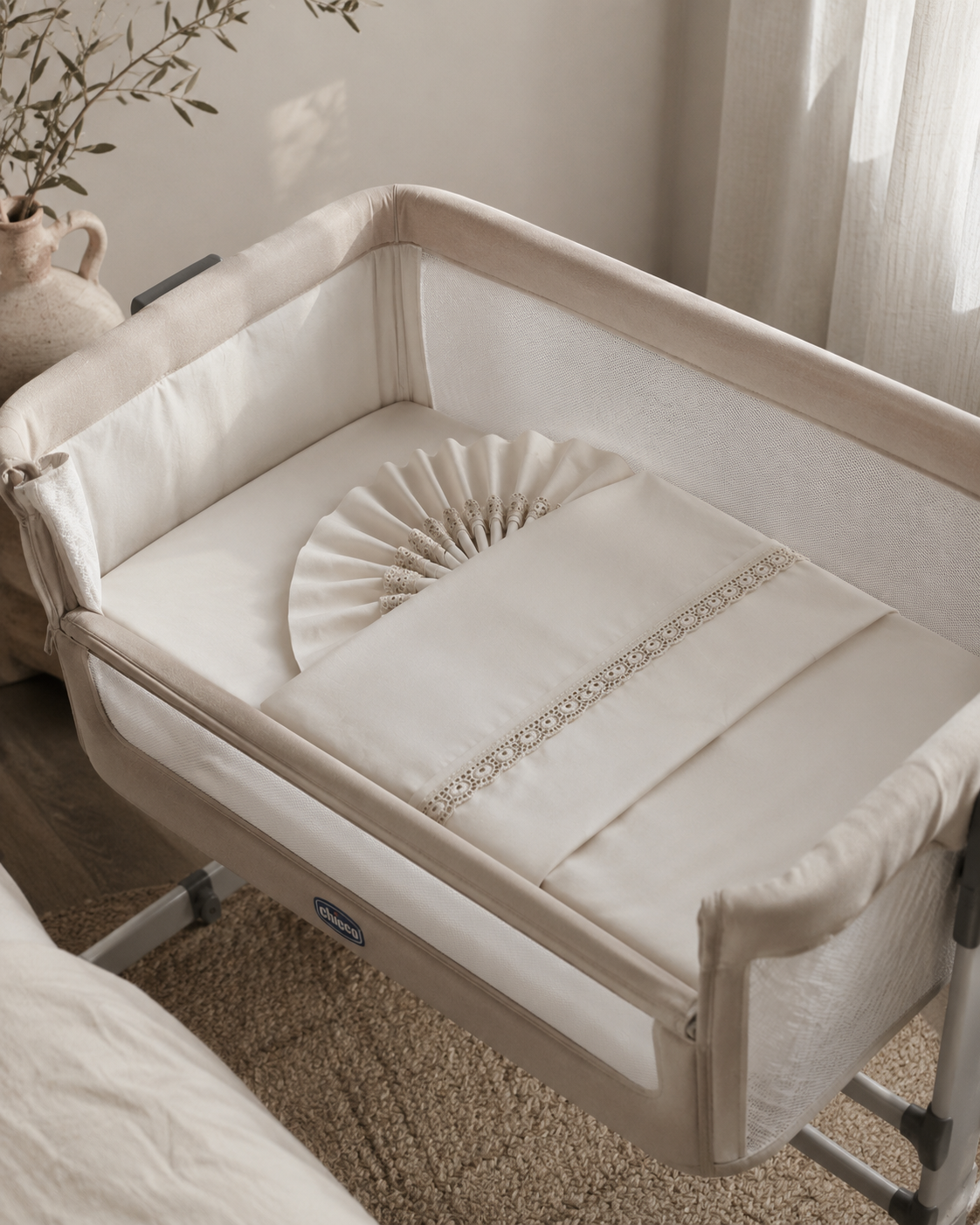Lençóis Next2Me com Renda — Branco Pérola