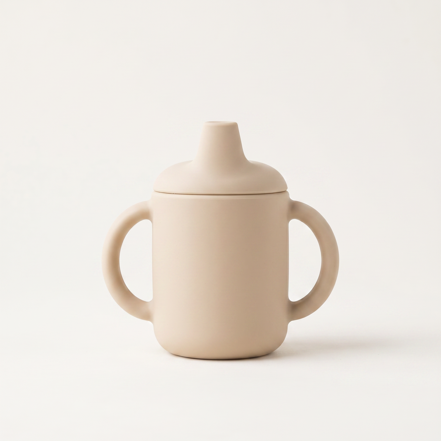Copo de Silicone com Pegas — Bege